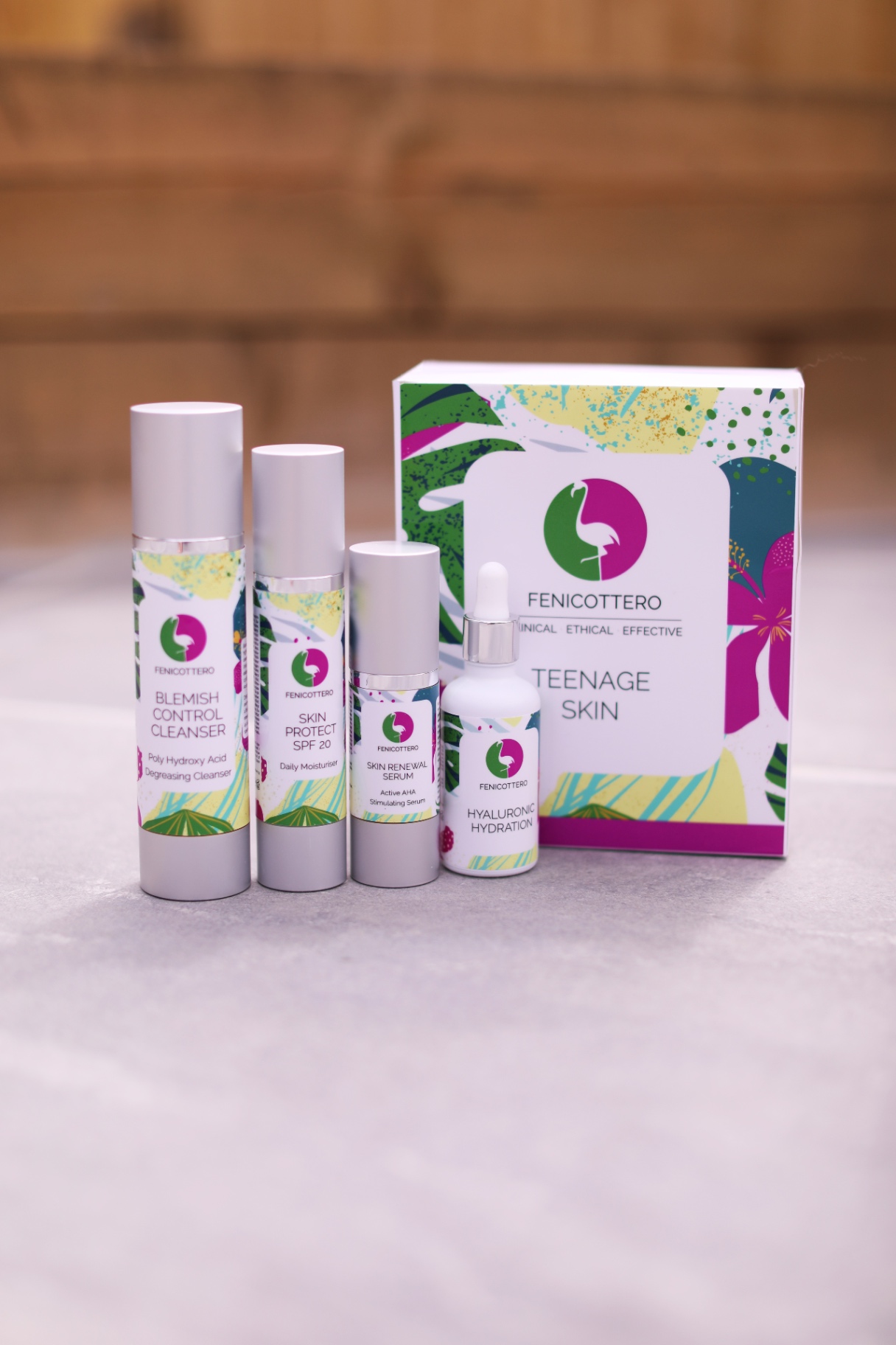 Teenage Skin Kit — wood backdrop