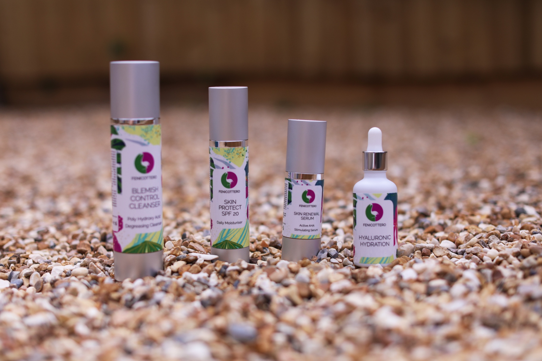 Teenage Skin range on gravel